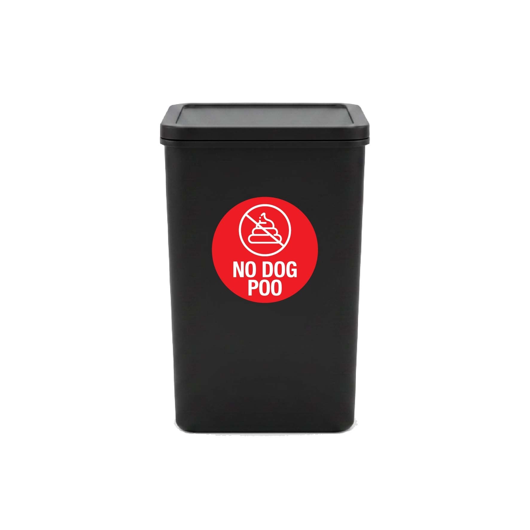 No Plastic Bags in Recycling Circle Bin Sticker - New Signs