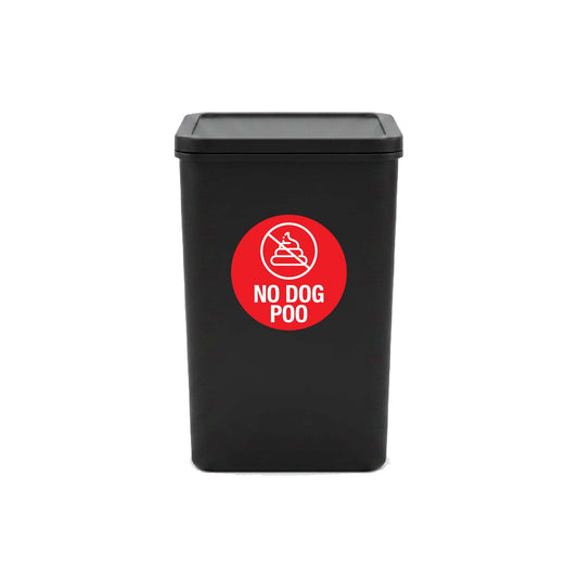 No Plastic Bags in Recycling Circle Bin Sticker - New Signs