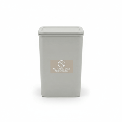No Plastic Bags in Recycling Fawn Background Bin Sticker - New Signs