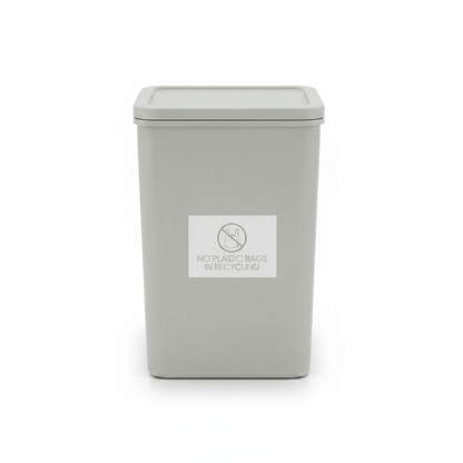 No Plastic Bags in Recycling Fawn Bin Sticker - New Signs