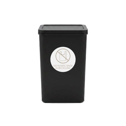 No Plastic Bags in Recycling Fawn Circle Bin Sticker - New Signs