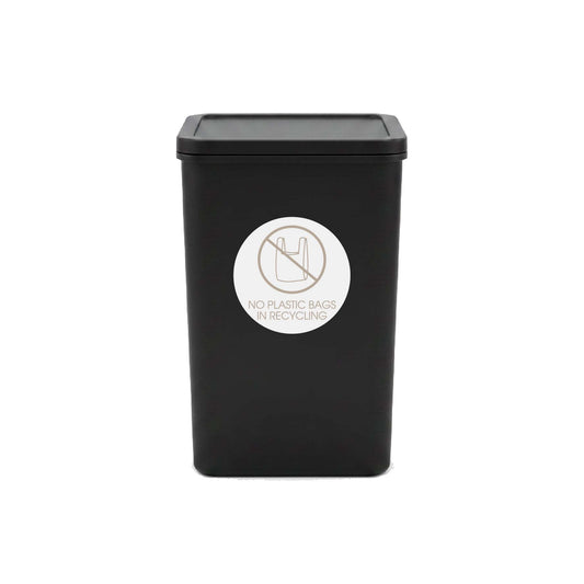 No Plastic Bags in Recycling Fawn Circle Bin Sticker - New Signs