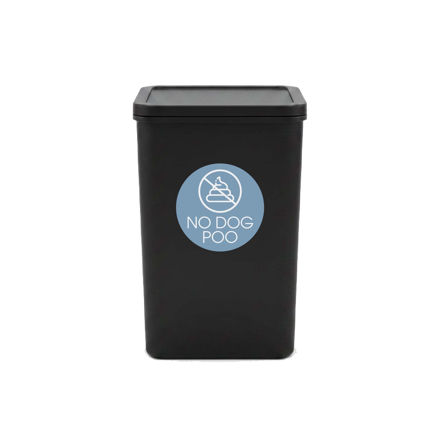 No Plastic Bags in Recycling Ocean Background Circle Bin Sticker - New Signs