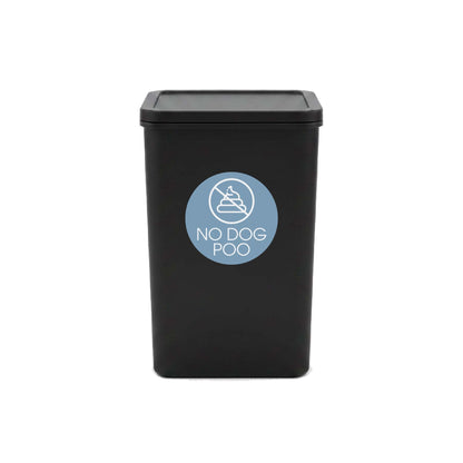 No Plastic Bags in Recycling Ocean Background Circle Bin Sticker - New Signs