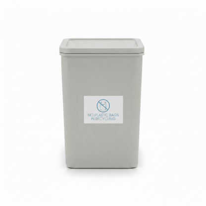 No Plastic Bags in Recycling Ocean Bin Sticker - New Signs