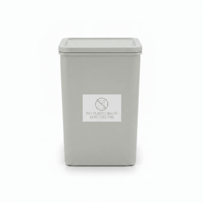 No Plastic Bags in Recycling Sage Bin Sticker - New Signs