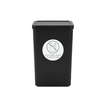 No Plastic Bags in Recycling Sage Circle Bin Sticker - New Signs