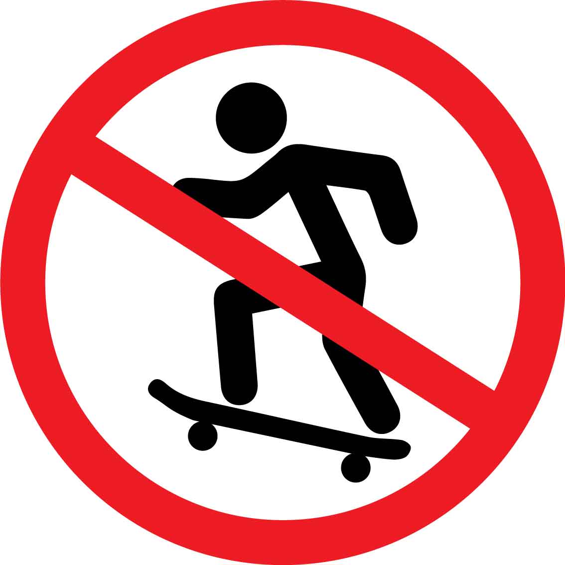 No Skating Decals - New Signs