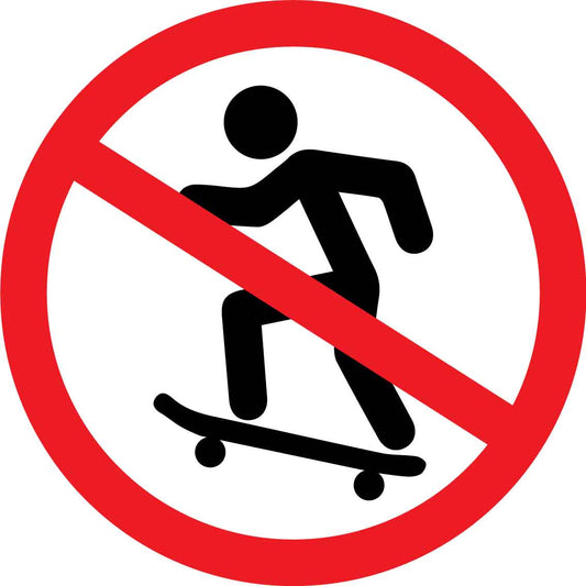 No Skating Decals - New Signs