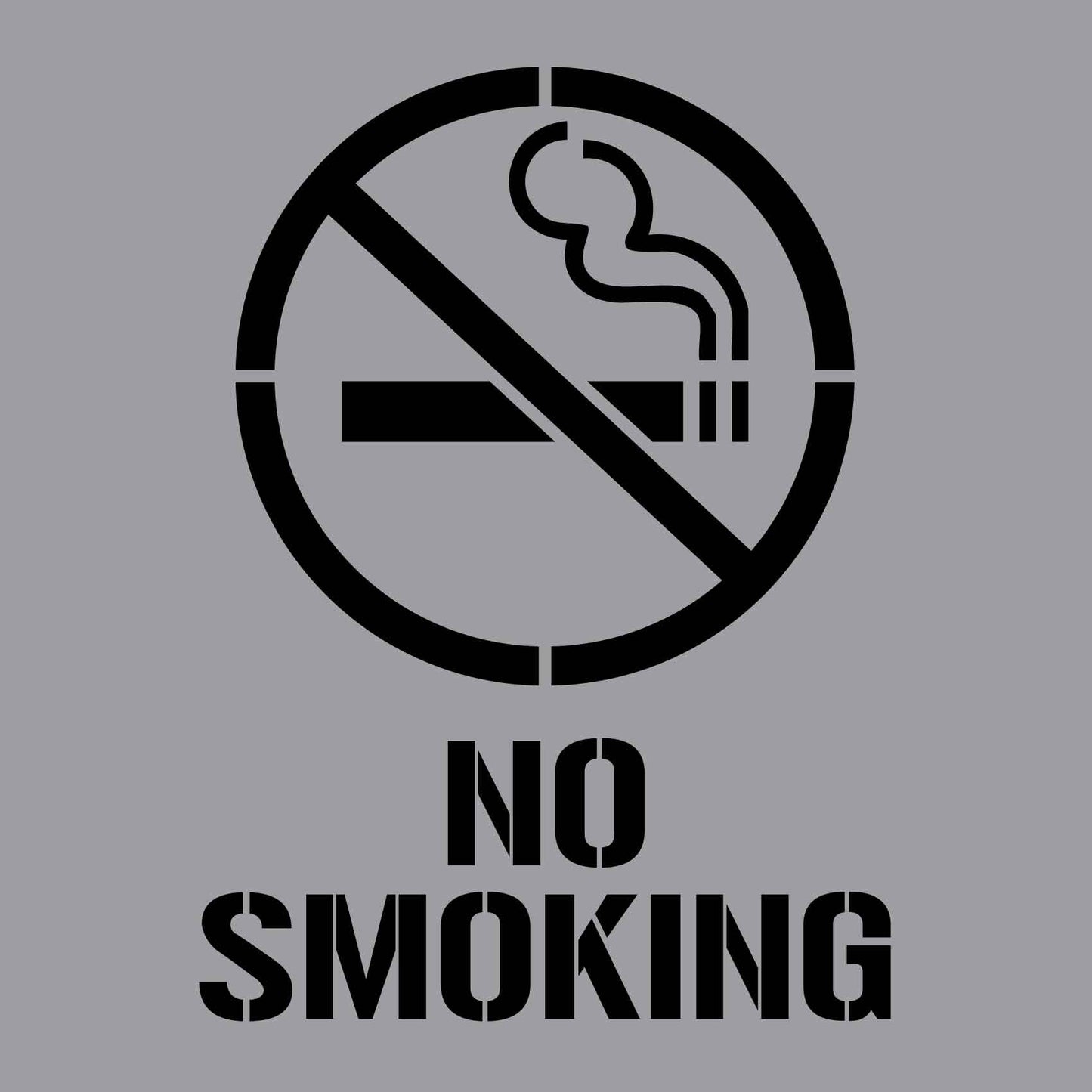 No Smoking - Aluminium Composite Stencil - New Signs