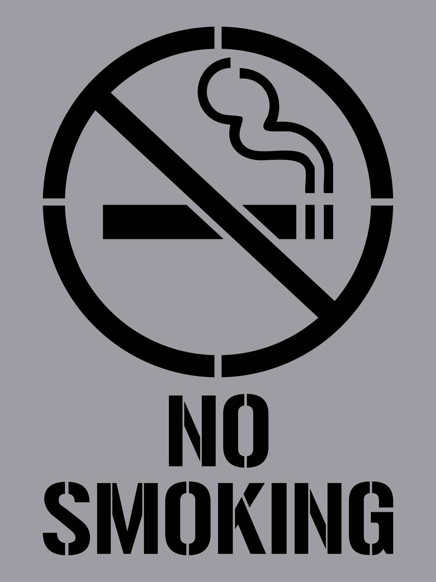 No Smoking - Aluminium Composite Stencil - New Signs