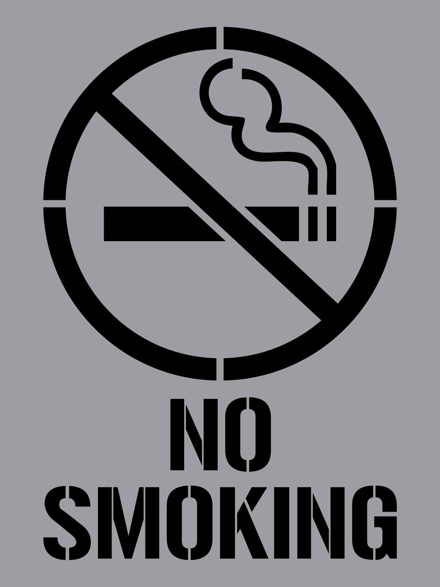 No Smoking - Aluminium Composite Stencil - New Signs