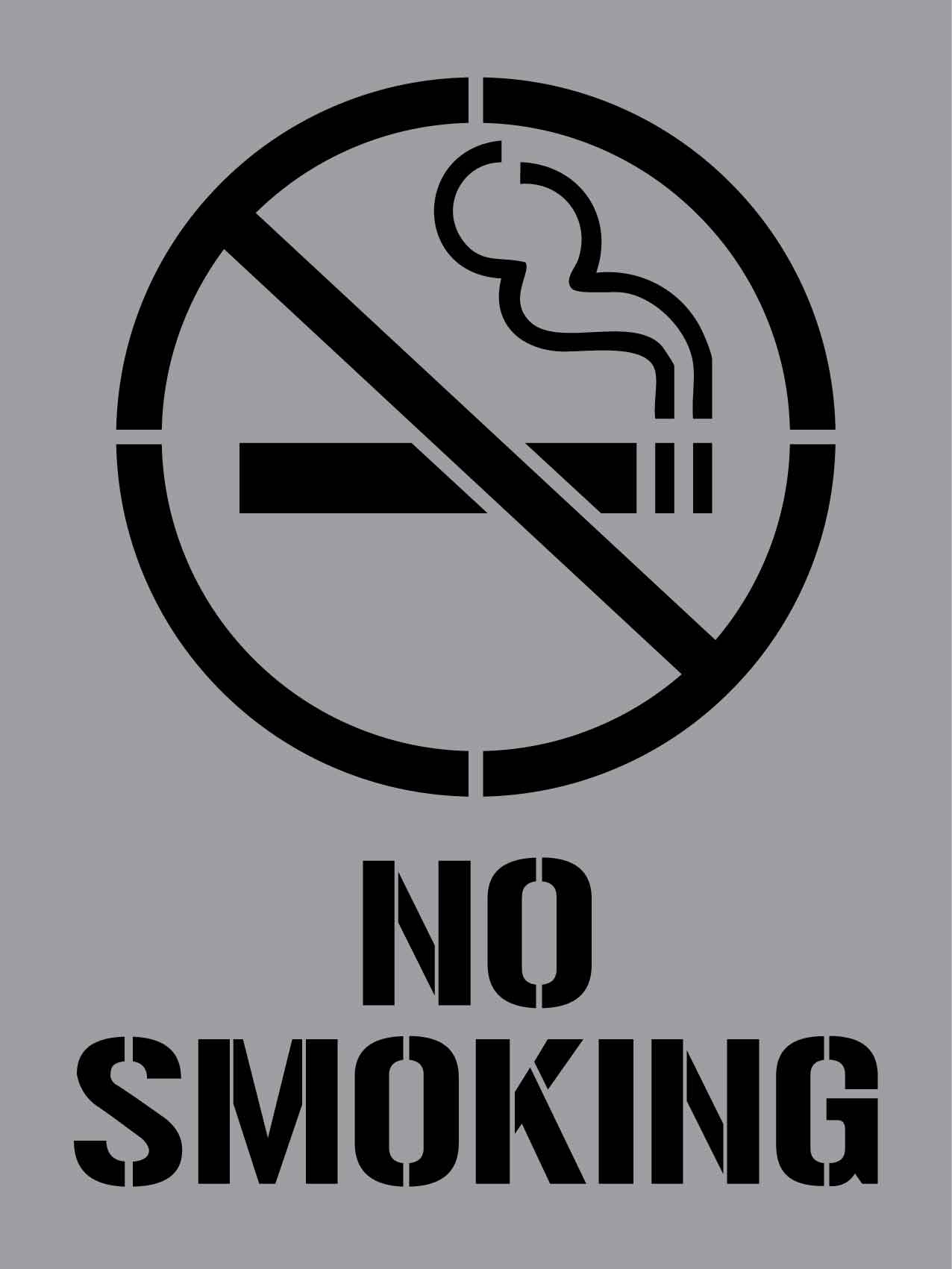 No Smoking - Aluminium Composite Stencil - New Signs