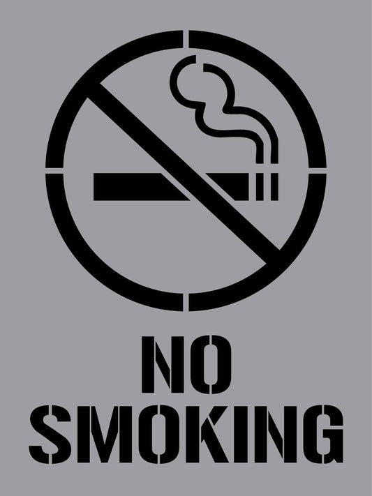 No Smoking - Aluminium Composite Stencil - New Signs