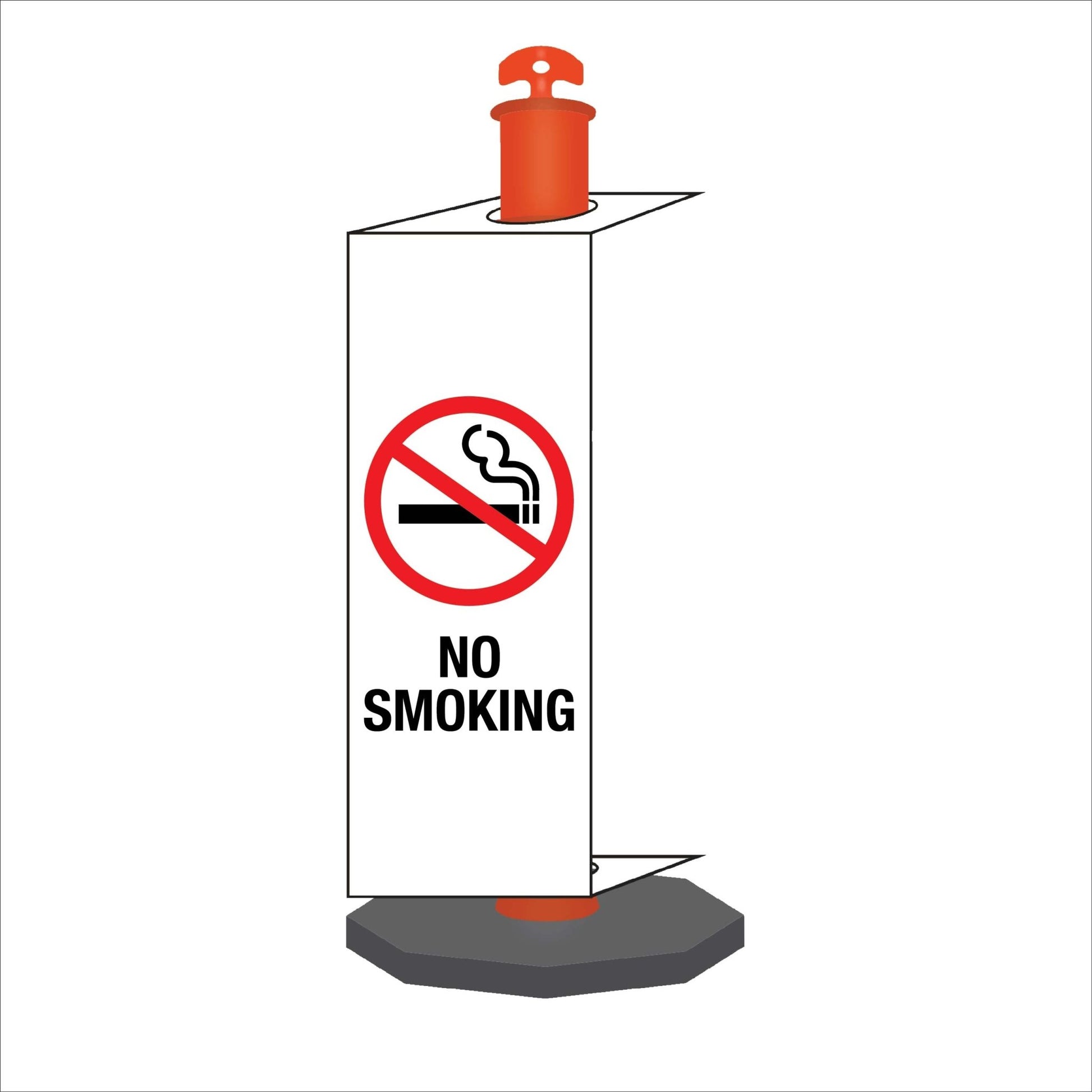 No Smoking - Corflute Bollard Traffic Signs - New Signs