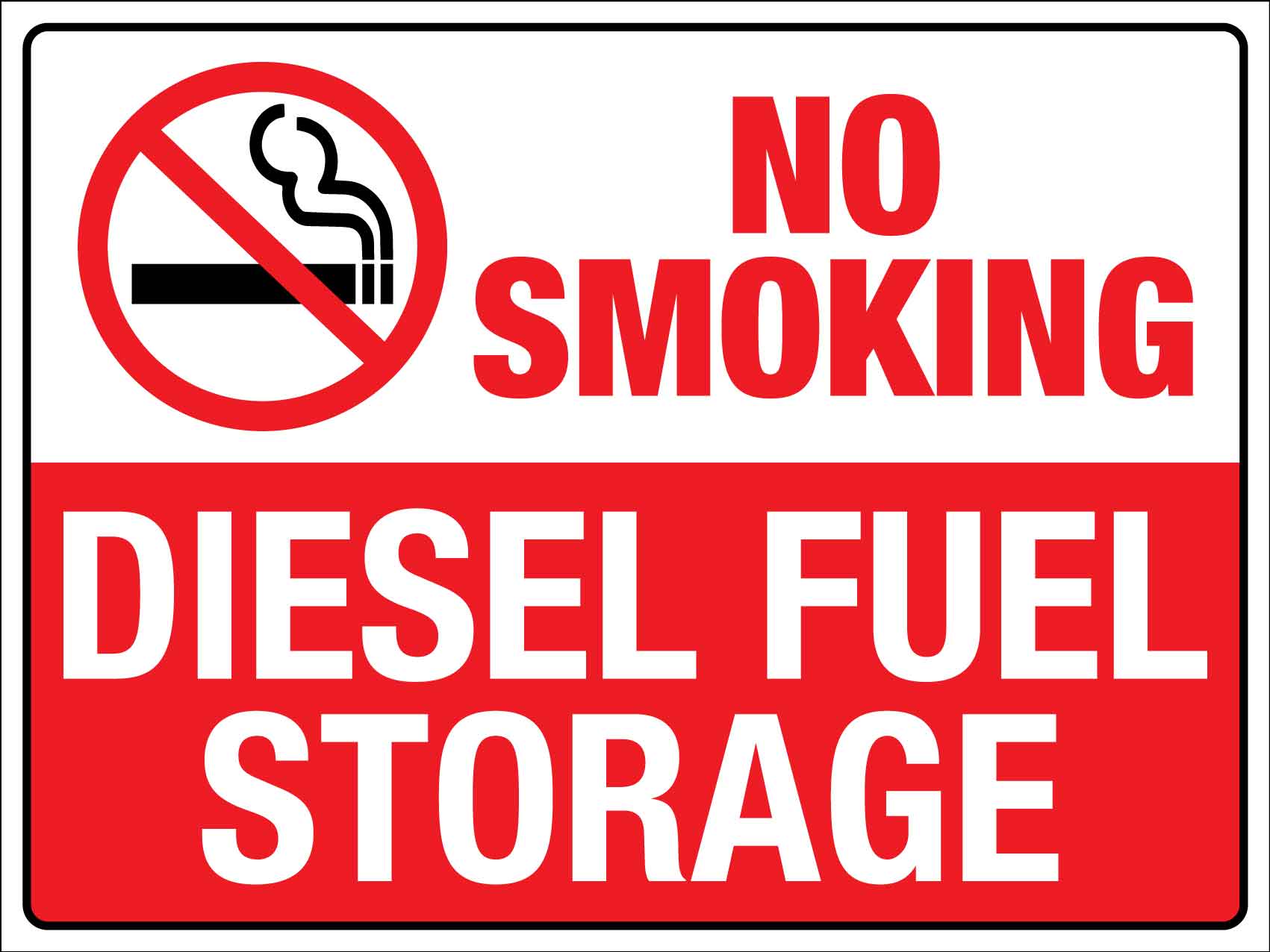 No Smoking Diesel Fuel Storage Sign - New Signs
