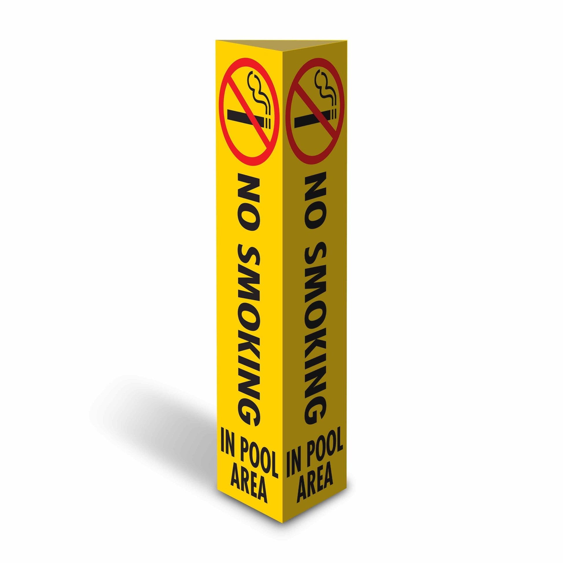 No Smoking In Pool Area - Corflute Bollard Cover - New Signs