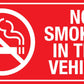 No Smoking In This Vehicle Magnetic Vehicle Sign - New Signs