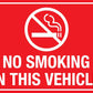 No Smoking In This Vehicle Magnetic Vehicle Sign - New Signs