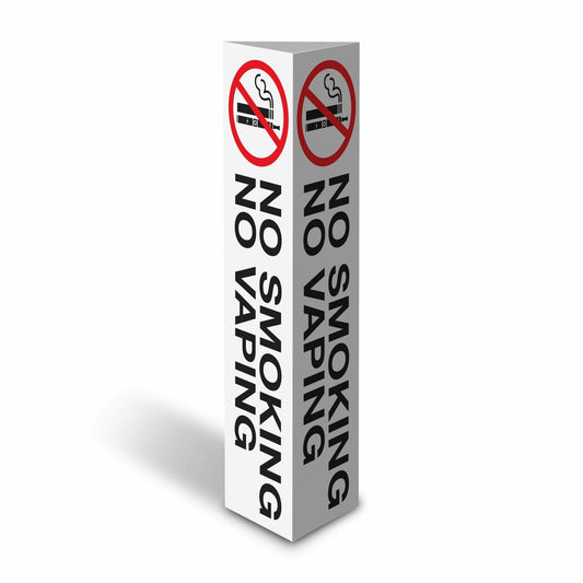 No Smoking No Vaping - Corflute Bollard Cover - New Signs