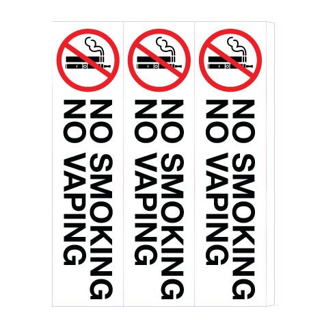 No Smoking No Vaping - Corflute Bollard Cover - New Signs