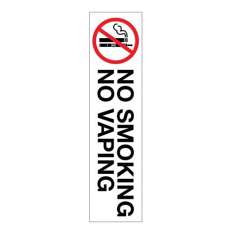 No Smoking No Vaping - Corflute Bollard Cover - New Signs