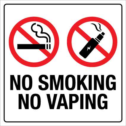 No Smoking No Vaping Magnetic Vehicle Sign - New Signs