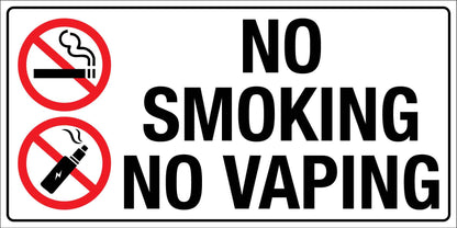 No Smoking No Vaping Magnetic Vehicle Sign - New Signs