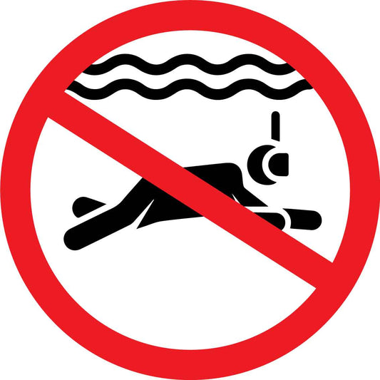 No Snorkelling Decals - New Signs