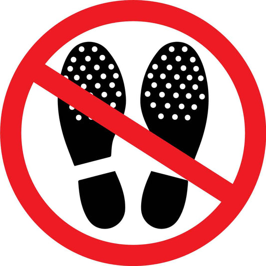 No Studded Footwear Decals - New Signs