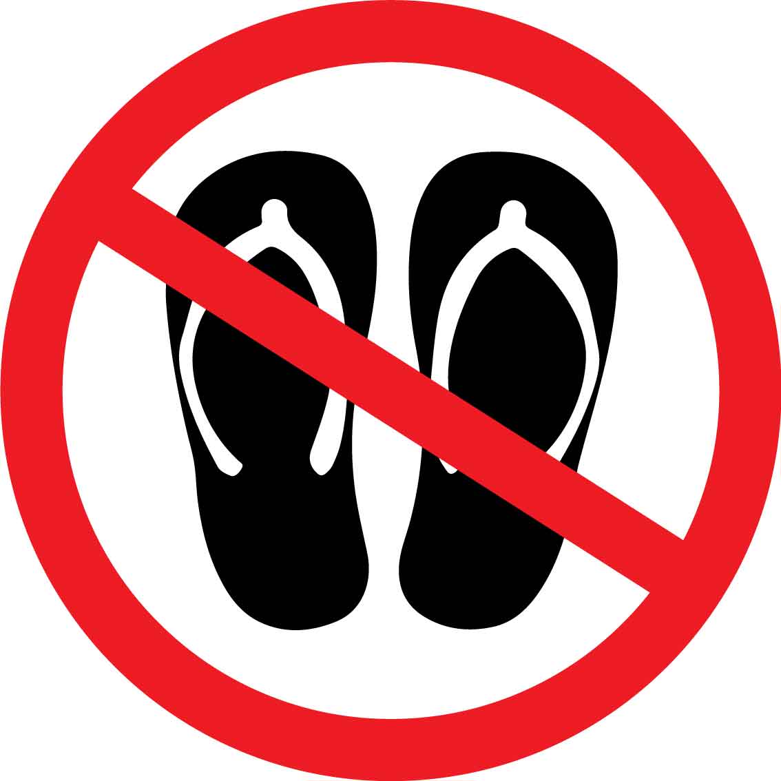 No Thongs Decal - New Signs