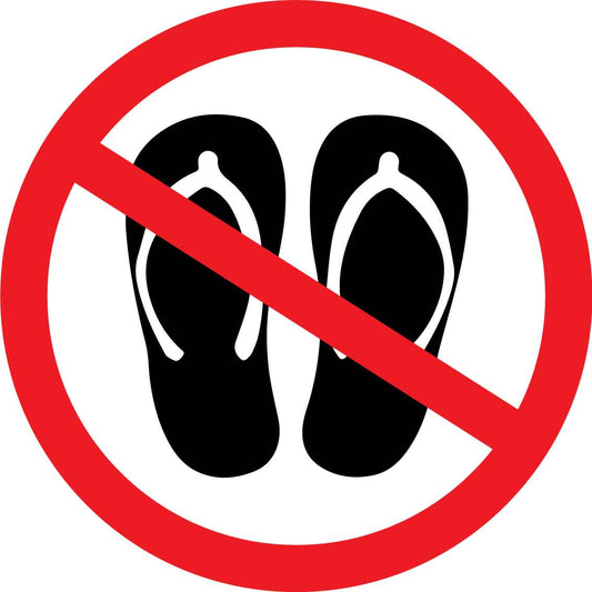 No Thongs Decal - New Signs
