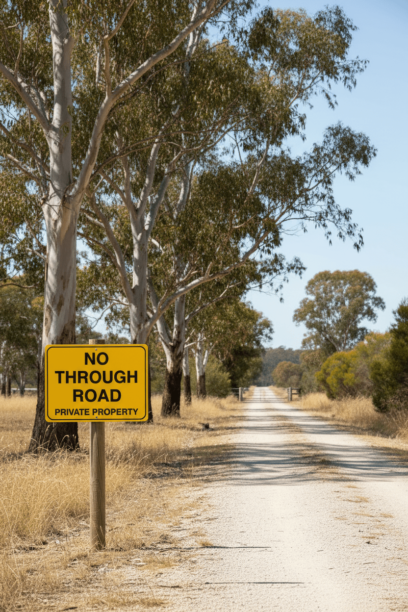 No Through Road Private Property Yellow Sign - New Signs