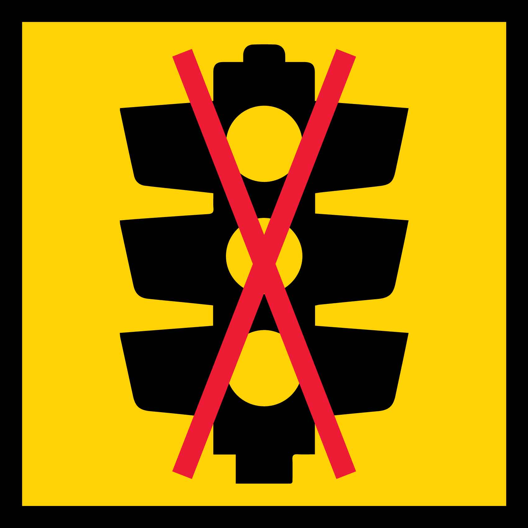 No Traffic Lights Symbol Multi Message Traffic Sign - New Signs
