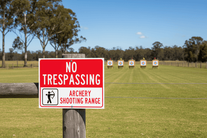 No Trespassing Archery Shooting Range Sign - New Signs