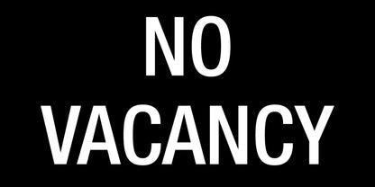 No Vacancy - Statutory Sign - New Signs