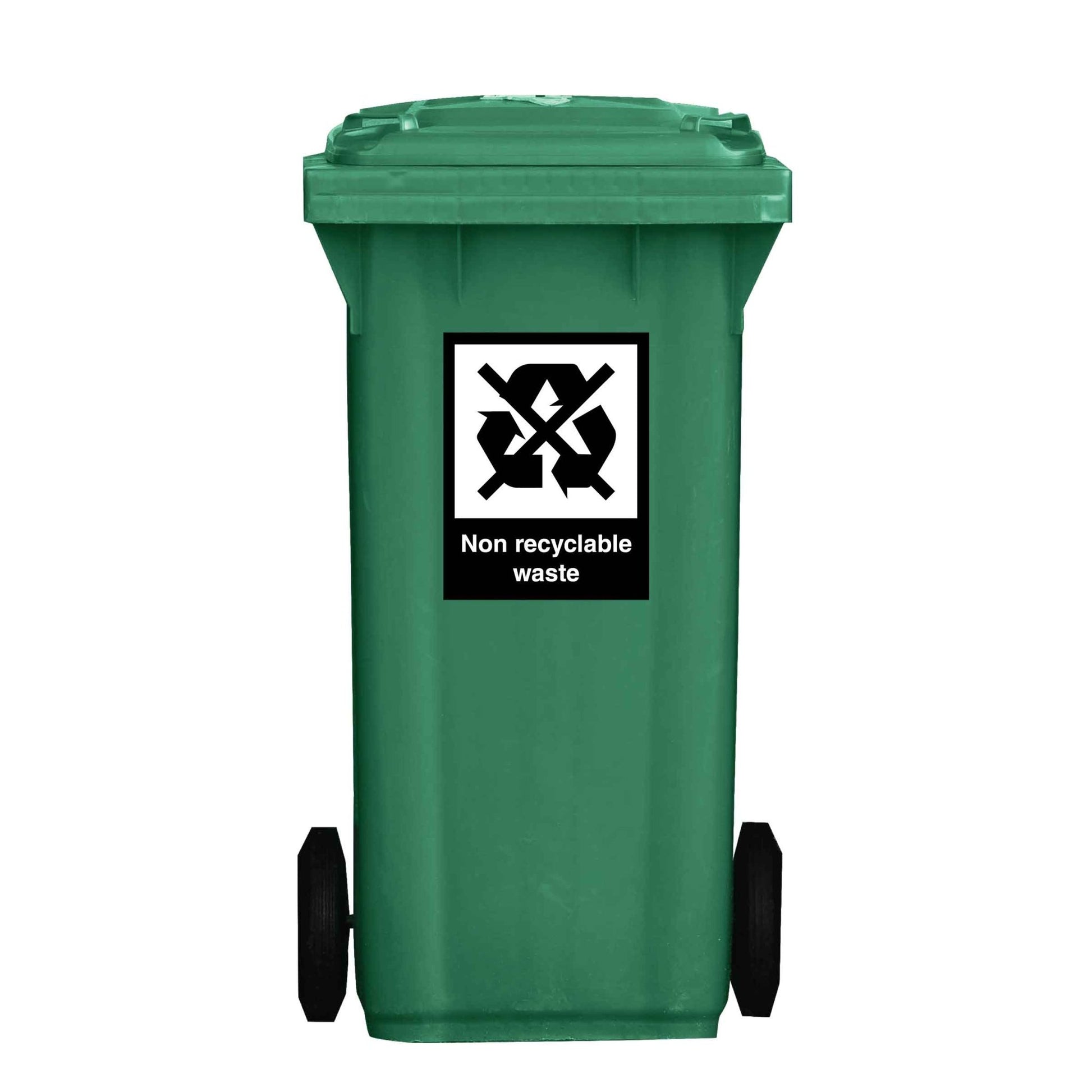 Non Recyclable Waste Wheelie Bin Stickers - New Signs
