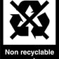Non Recyclable Waste Wheelie Bin Stickers - New Signs