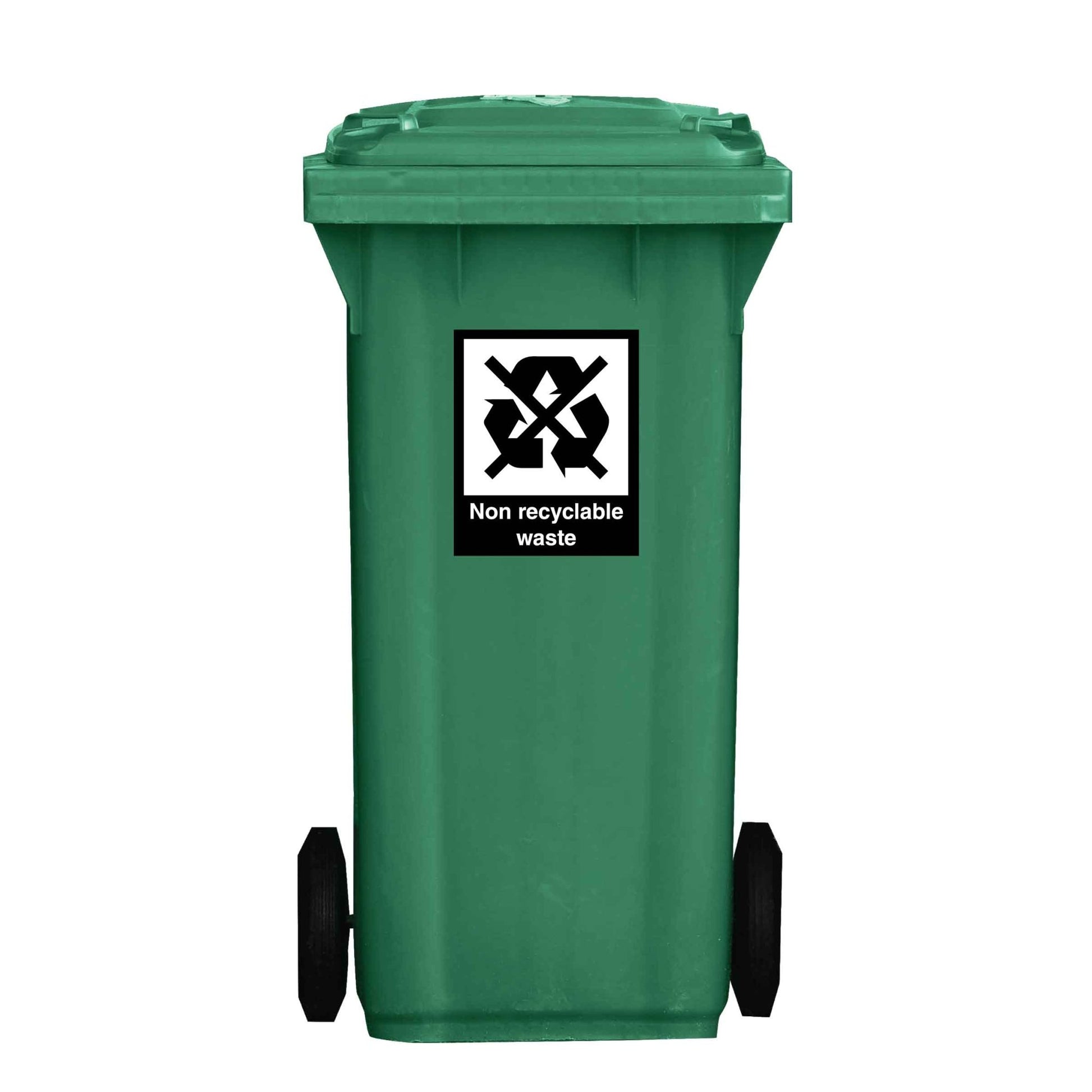 Non Recyclable Waste Wheelie Bin Stickers - New Signs