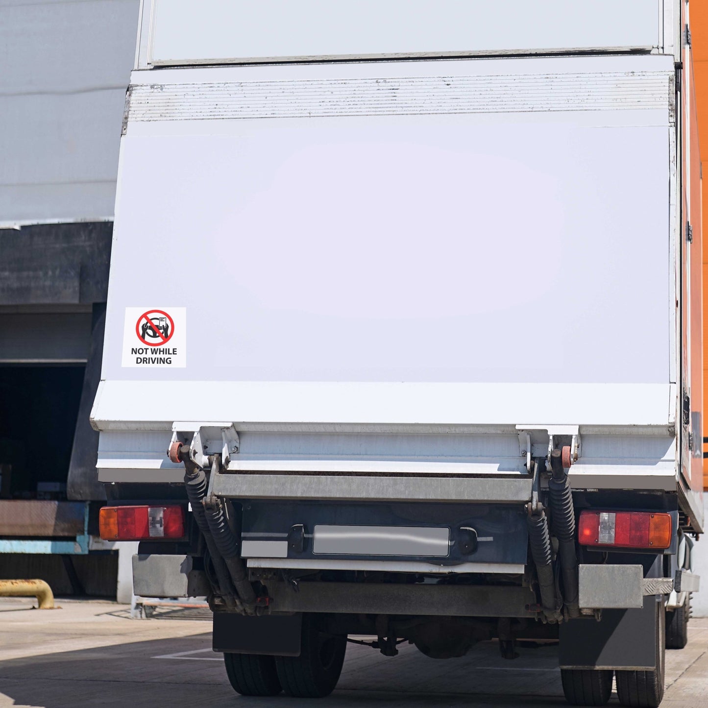 Not While Driving Vehicle Sticker - New Signs