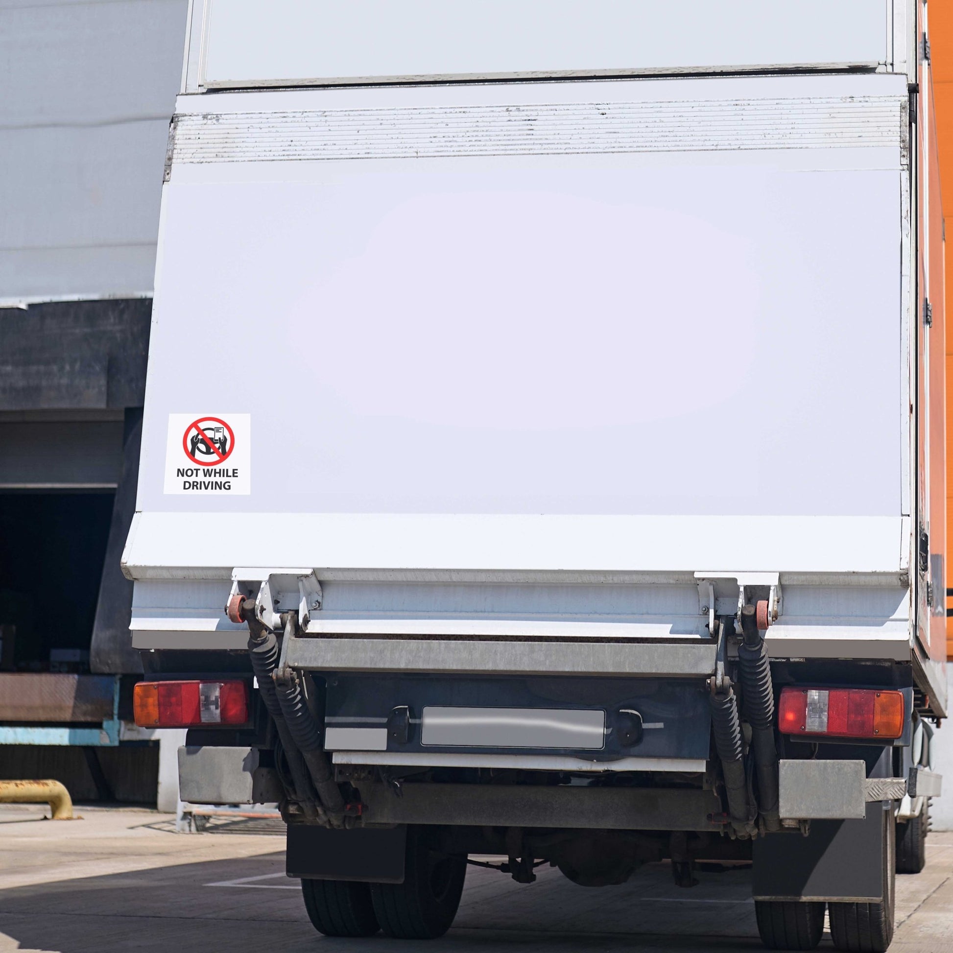 Not While Driving Vehicle Sticker - New Signs