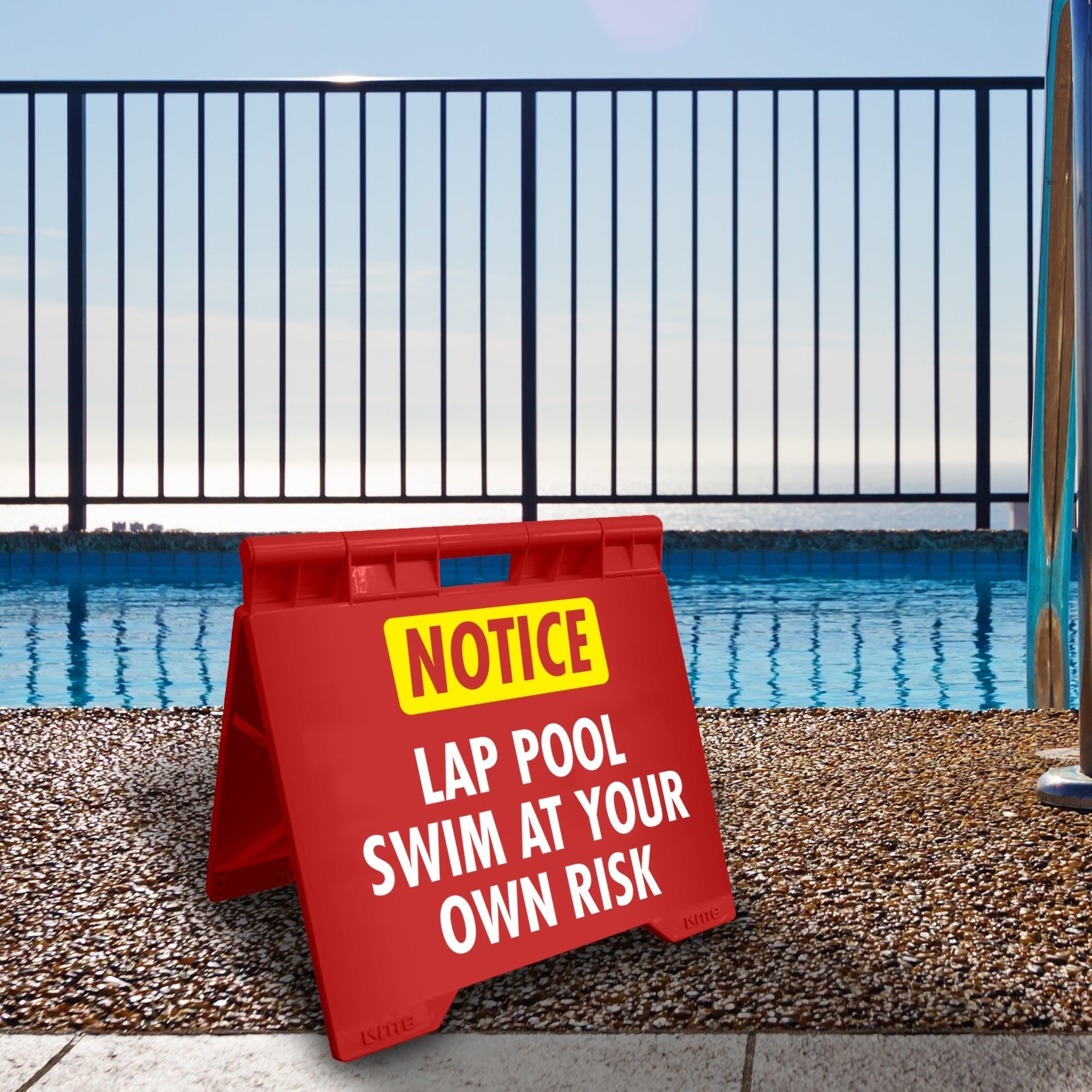 Notice Lap Pool - Evarite A - Frame Sign - New Signs
