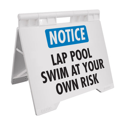 Notice Lap Pool - Evarite A - Frame Sign - New Signs