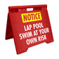 Notice Lap Pool - Evarite A - Frame Sign - New Signs