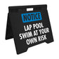 Notice Lap Pool - Evarite A - Frame Sign - New Signs