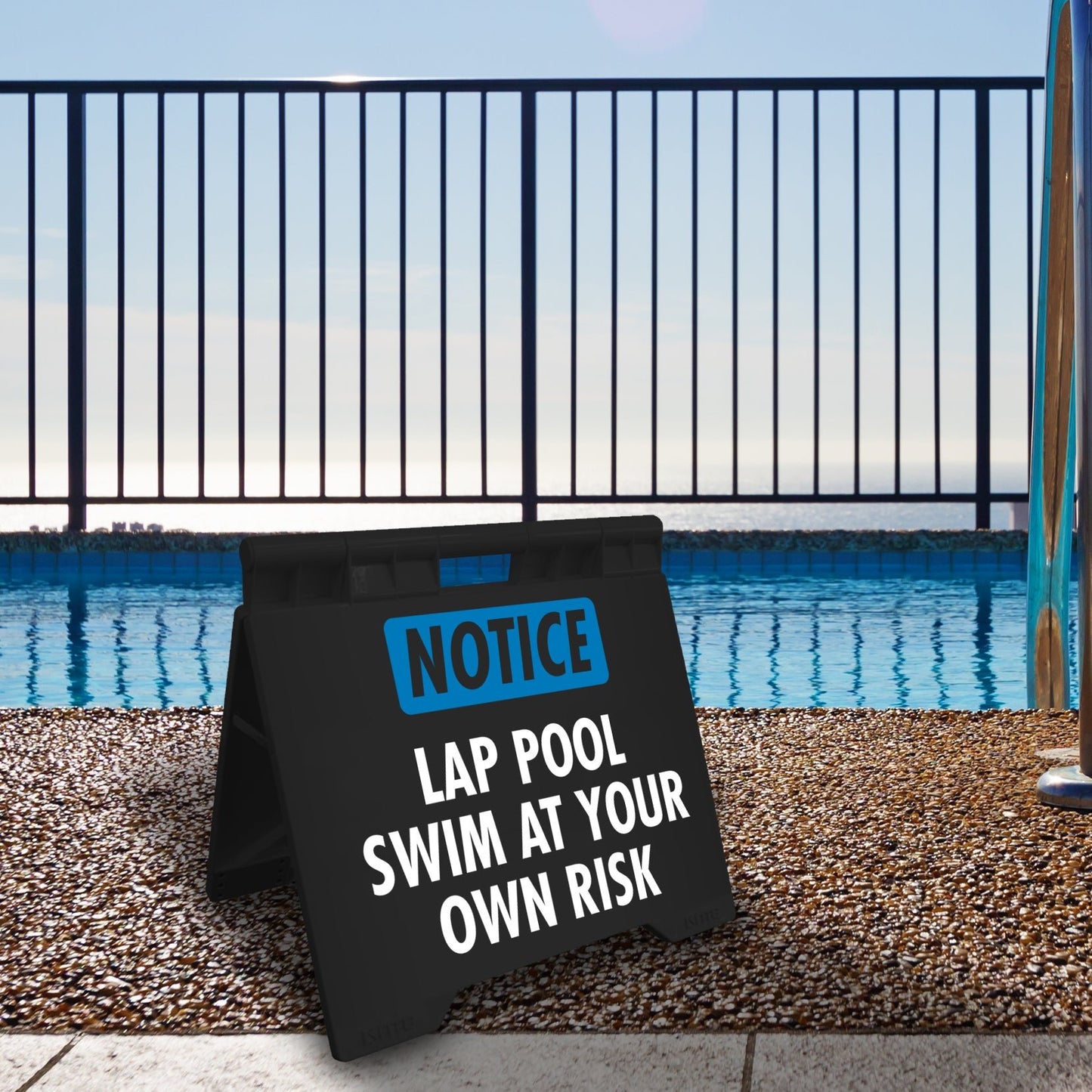 Notice Lap Pool - Evarite A - Frame Sign - New Signs