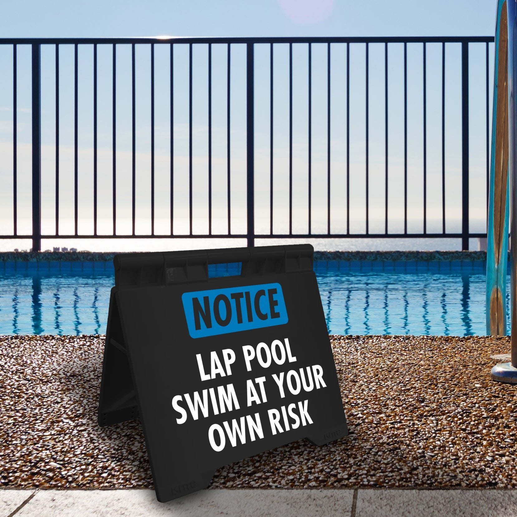 Notice Lap Pool - Evarite A - Frame Sign - New Signs