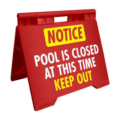Notice Pool Is Closed At This Time Keep Out - Evarite A - Frame Sign - New Signs