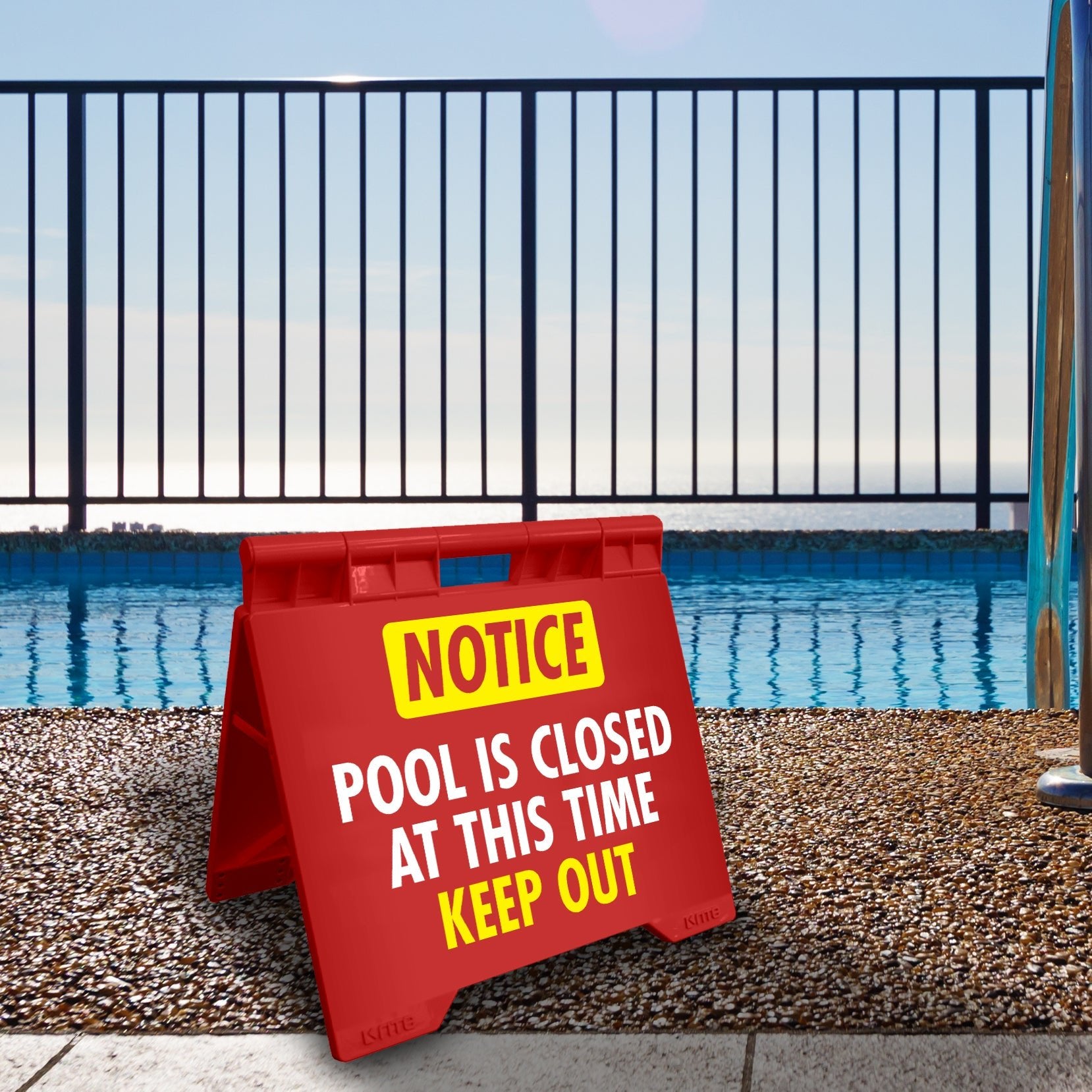 Notice Pool Is Closed At This Time Keep Out - Evarite A - Frame Sign - New Signs