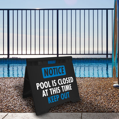 Notice Pool Is Closed At This Time Keep Out - Evarite A - Frame Sign - New Signs